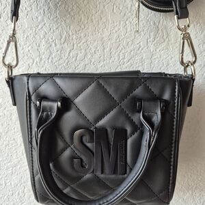 Steve Madden Black Quilted Shoulder Bag